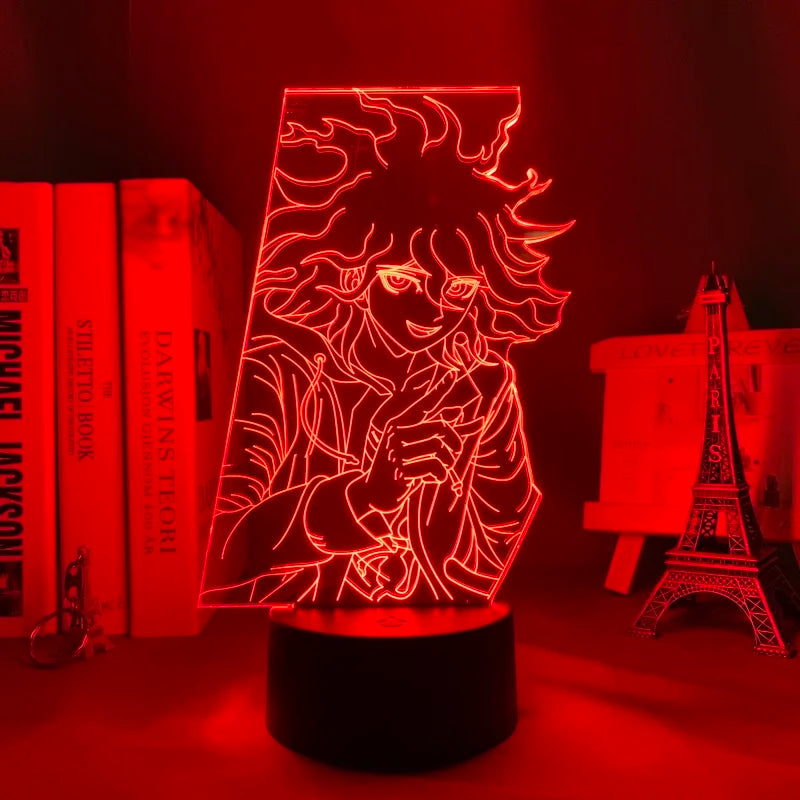Anime Danganronpa V3 Nagito Komaeda Led Night Light Nagito Komaeda Game Figure Bedside Lamp for Bedroom Decor Kids Manga Gifts