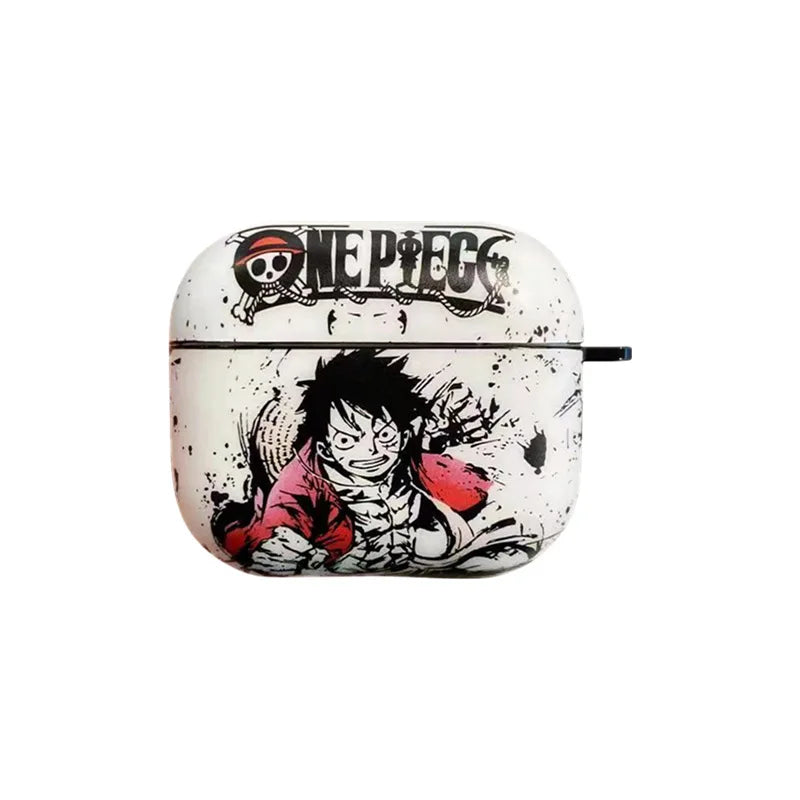Anime One Piece Bluetooth Earphone Case For Apple AirPods 1 2 3 Pro 4 Headphone Headset Wireless Protection Cover Funda