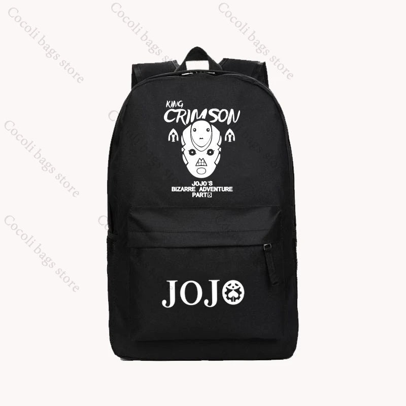 Anime JoJo's Bizarre Adventure Print Backpack School Bag Large Capacity School Backpack Oxford Teenage Youth Backpacks