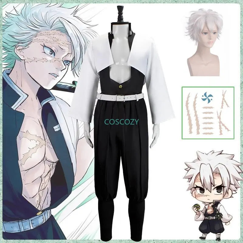 Anime Demon Slayer Shinazugawa Sanemi Wind Hashira Cosplay Costume ...