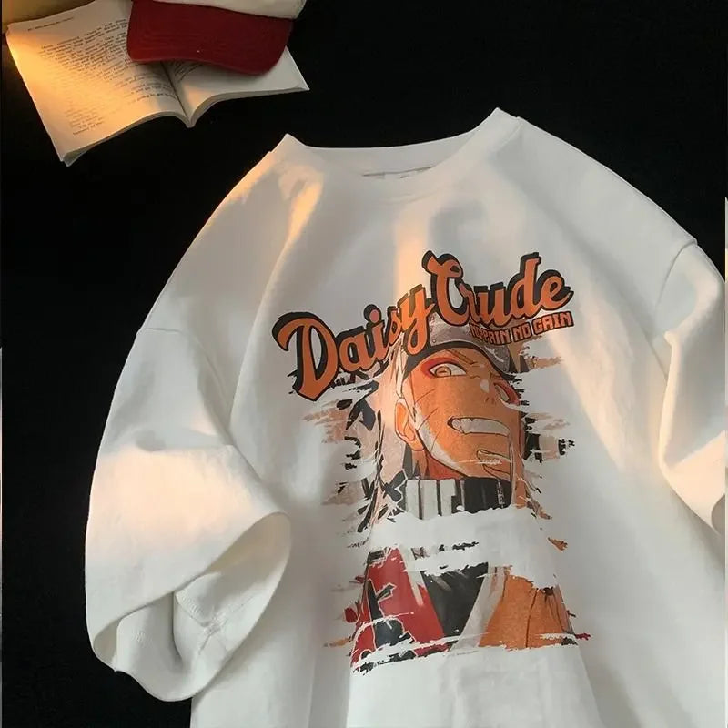 Naruto Ninja T-shirt Clothes Cartoon Print Short-sleeved Summer Tops Hip Hop Fashion Short Sleeve Top Clothes Birthday Gift New