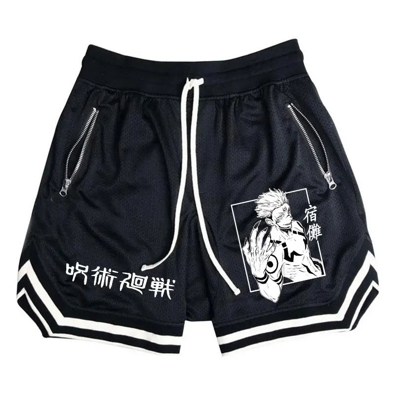 Jujutsu Kaisen Basketball Shorts Men - Breathable Mesh