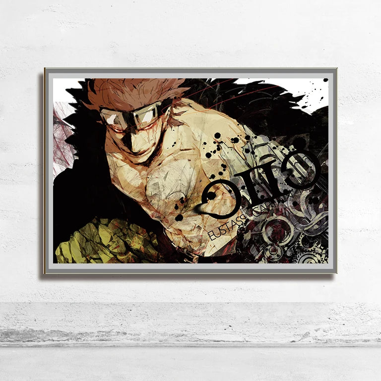 One Piece Wall Art – Trafalgar Law & Eustass Kid Anime Poster Decor