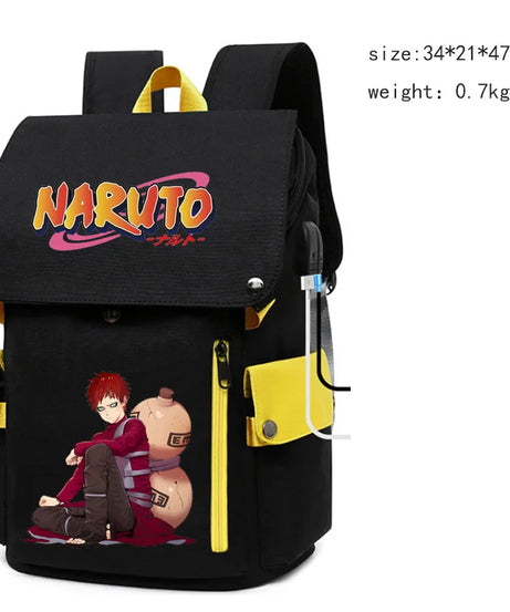 Naruto Anime Laptop Backpack – Large Capacity Travel & School Bag