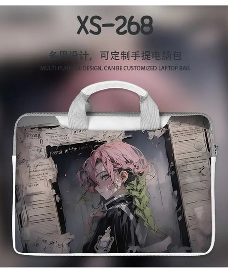 Demon Slayer Nezuko Tanjiro Notebook Laptop Bag Can Be Worn on One Shoulder As A Suitcase 12-16 Inches Anime Universal