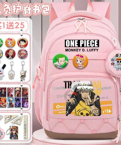 One Piece Luffy Backpack – Large Canvas School & Travel Bag