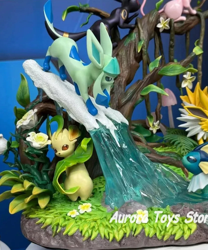 27cm/10.63in Anime Pokemon Figure Eeveelution Action Figure PVC Model Statue Collection Desktop Decoration Toys