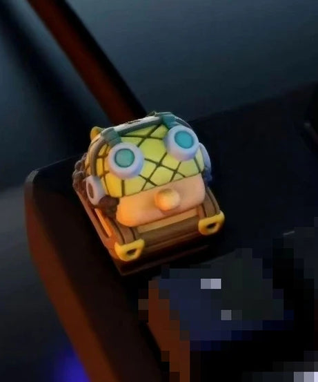 Monkey· D·Luffy cool creative personality kawaii anime peripheral cross axis universal Q version three-dimensional keyboard cap