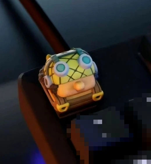 Monkey· D·Luffy cool creative personality kawaii anime peripheral cross axis universal Q version three-dimensional keyboard cap