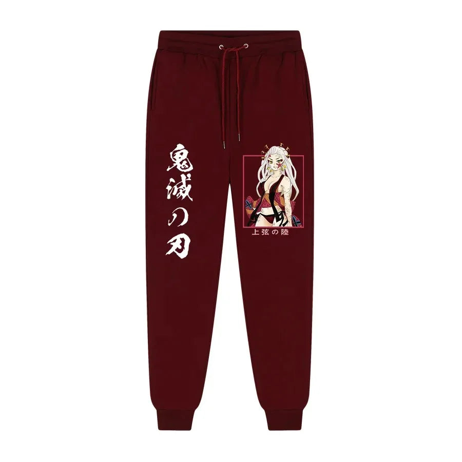 Anime Demon Slayer printed trousers men's comfortable fleece pants jogging men's trousers casual versatile sweatpants S-3XL