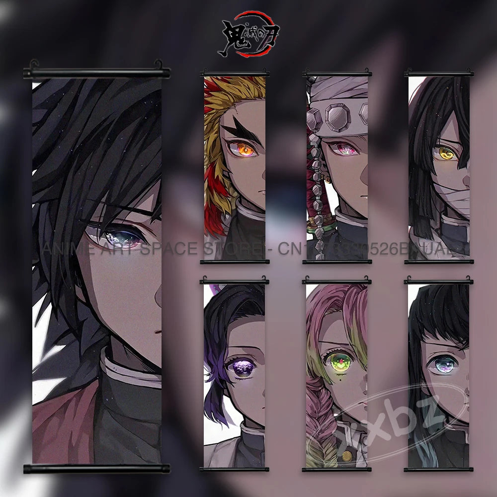 Anime Demon Slayer wall art canvas hanging roll