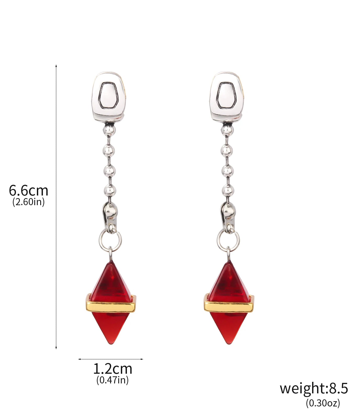 Kurapika Cosplay Ear Clip No Piercing Eardrop Anime Hunter x Hunter Drop Earrings for Women Men Jewelry Gift