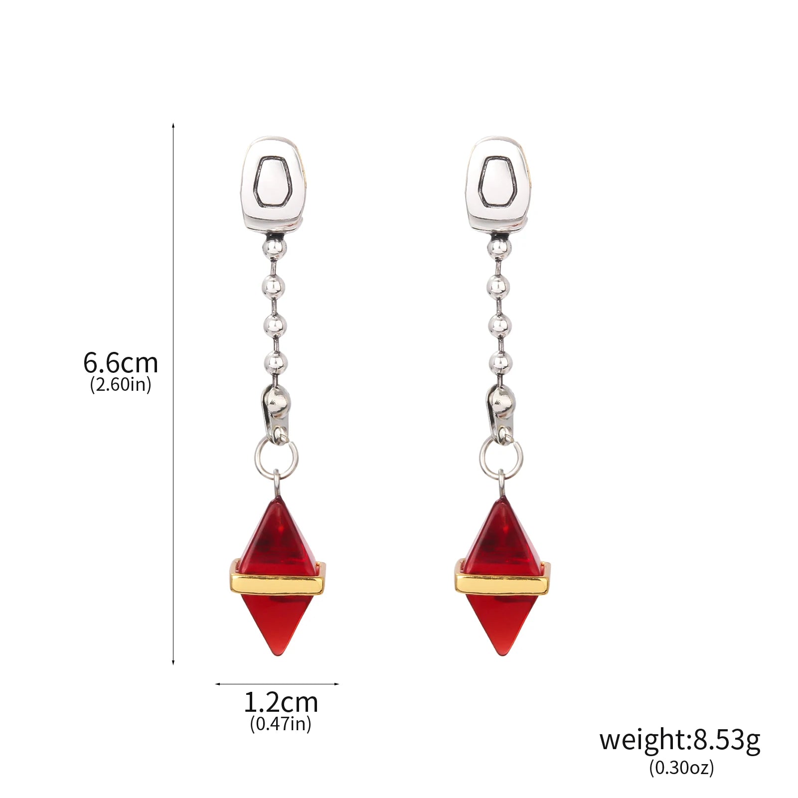 Kurapika Cosplay Ear Clip No Piercing Eardrop Anime Hunter x Hunter Drop Earrings for Women Men Jewelry Gift