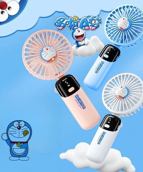 Doraemon Portable USB Fan – Foldable & Silent Cartoon Neck Fan for Students & Gifts