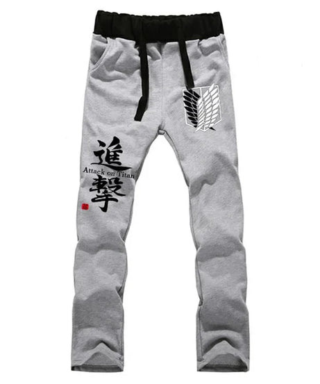 New Fashion Anime Attack on Titan Sports Sweat Breathable Pants Students Men Women Print Cotton Straight Pants Jogging Long Pant