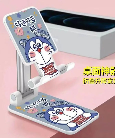 Doraemon mobile phone desktop stand cute personality portable folding lazy tablet telescopic universal holiday gift