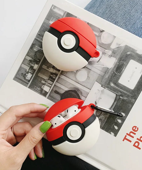Cute Pokemon Poke Ball 3D Silicone Earphone Cases for Airpods pro 3 2 pro2 Wireless Bluetooth Headset Cover