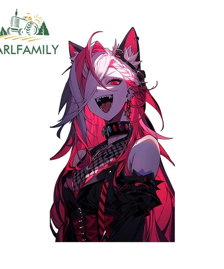 13cm x 7.4cm Zero Two Anime Car Sticker Motorcycle Bumper Funny Laptop Sunscreen Decal Scratch-Proof Fashion Decor