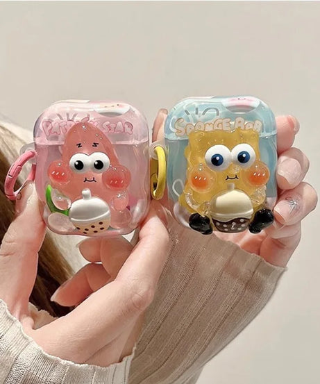 Cute Cartoon Earphone Case for Apple AirPods 4 Case Fresh Candy Color Case for Airpods 1 2 3 Pro Pro2 Protective Cover with Hook