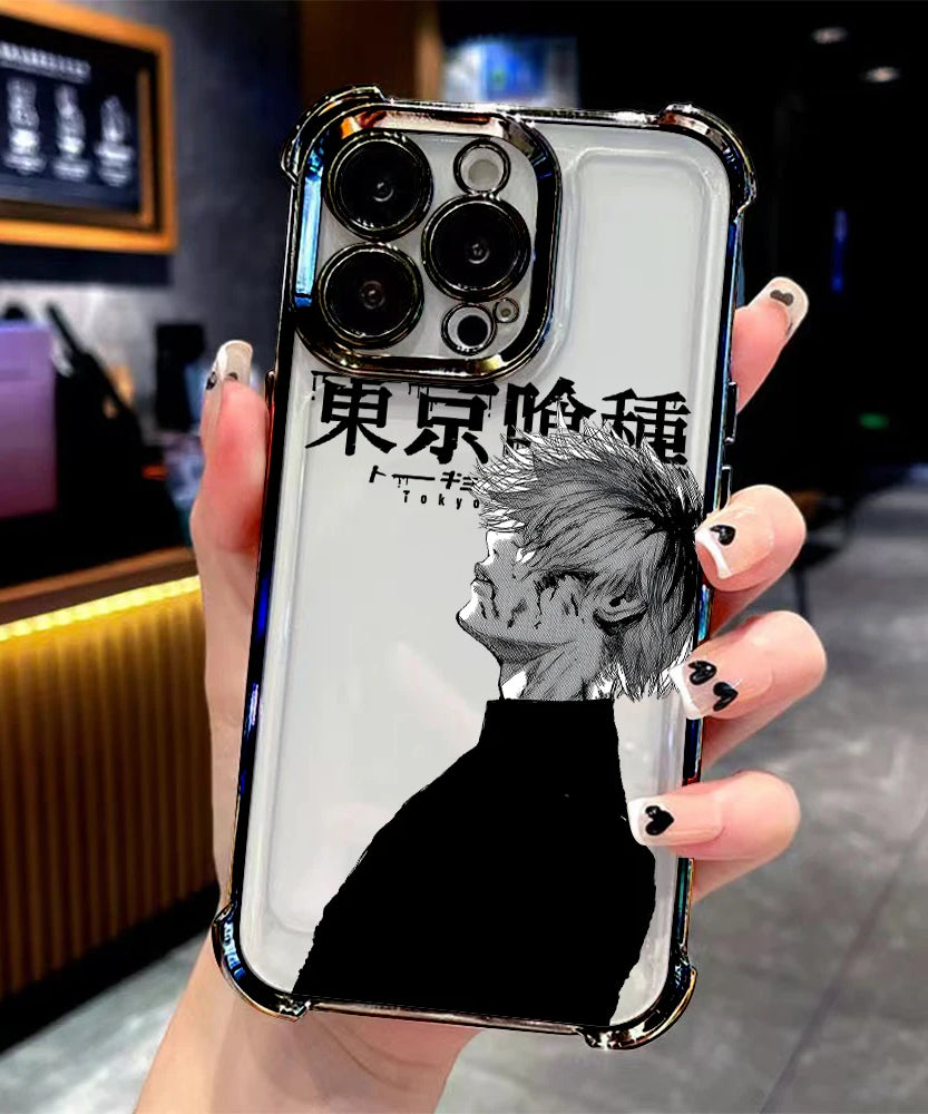 Anime Tokyo Ghoul Kaneki Ken Clear Case for iPhone 17 Air 16 E 15 14 Plus 13 12 Mini 11 Pro Max Acrylic Silicone Cover