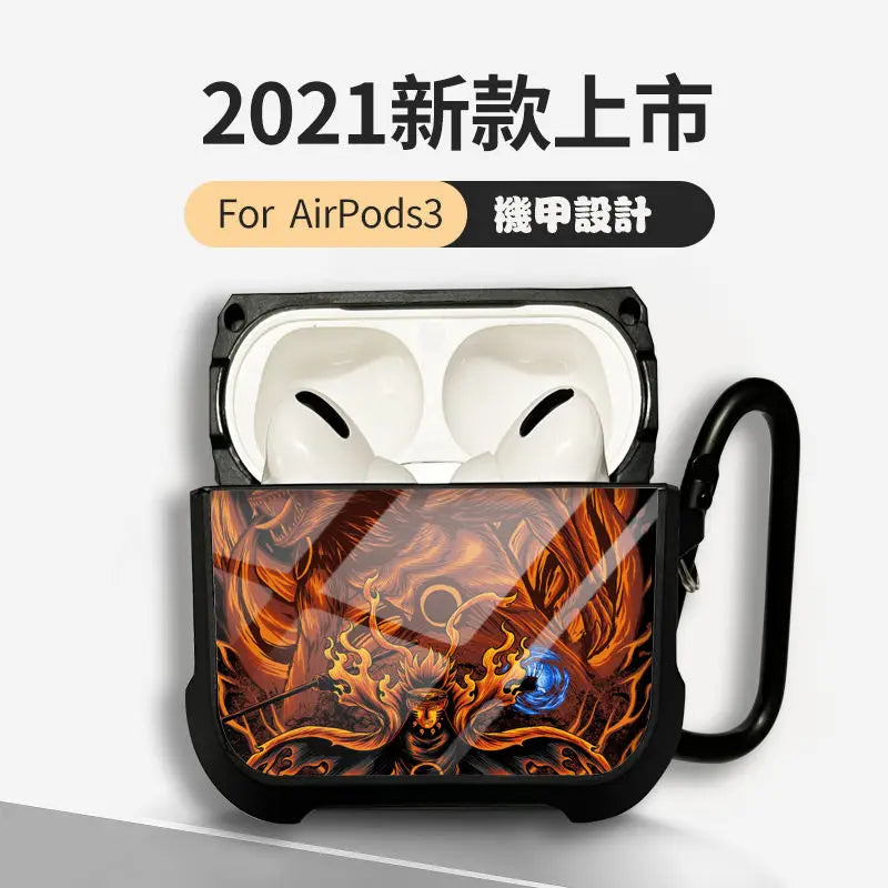 Naruto Anime AirPods Case – Sasuke & Obito Design for AirPods Pro/3