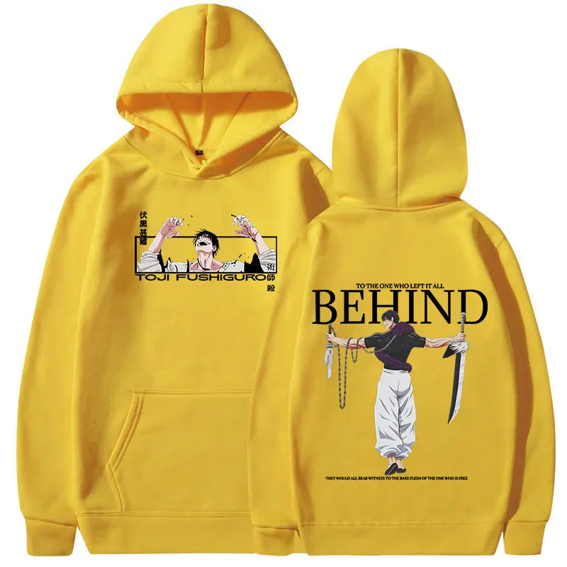 Anime Jujutsu Kaisen Fushiguro Toji Hoodies Men's Women Clothing Fashion Hip Hop Oversized Sweatshirts Casual Harajuku Pullovers