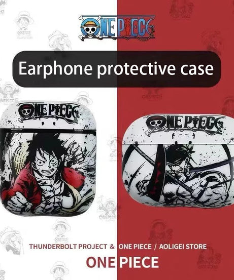 Anime One Piece Luffy Zoro Airpods Pro 2 Smart Cover Airpods 1/2/3 Protective Case for Iphone Bluetooth Earphones