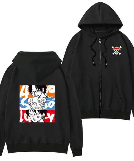 One Piece Anime Women Zip Up Hoodie Jacket Spring Autumn 2New Fashion Mens Sweatshirt Couple Promozed Clothes Coats