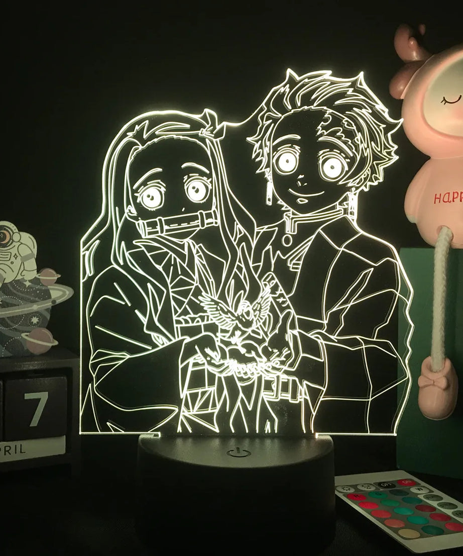 Manga 3d Light Kimetsu No Yaiba for Bedroom Decor Night Light Birthday Gift Table Lamp Anime Demon Slayer Mitsuri Kanroji Figure