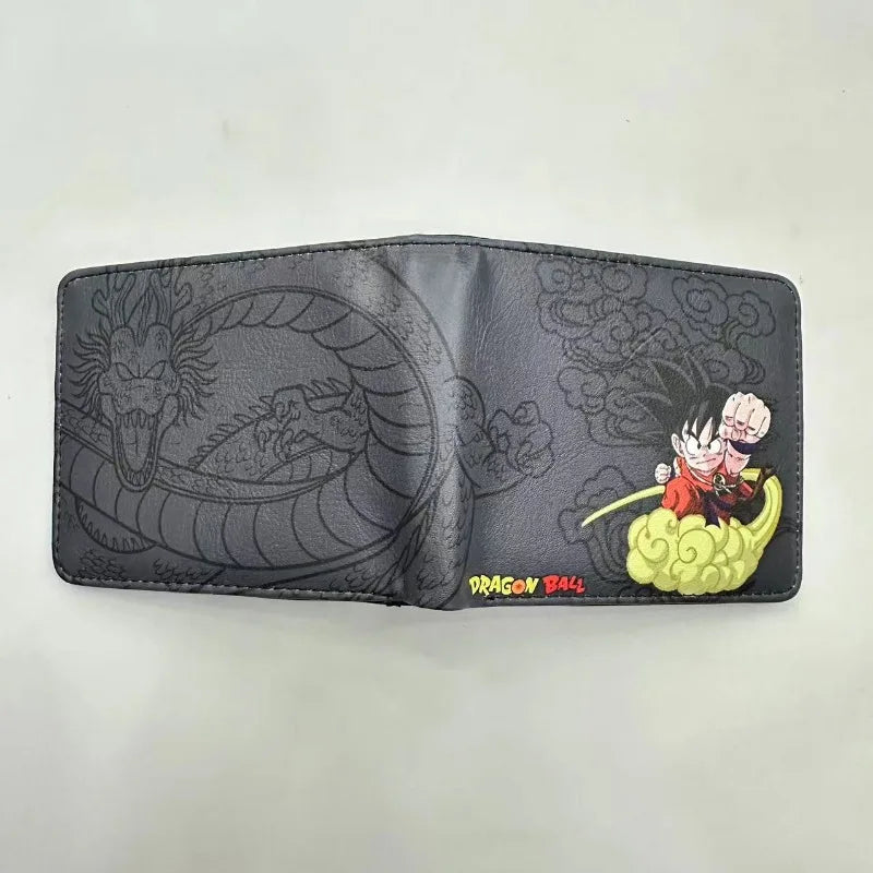 Dragon Ball Wallet Children's Simple Fashion Pu Leather Multifunction Storage Cards Banknotes Business Cards Card Pack