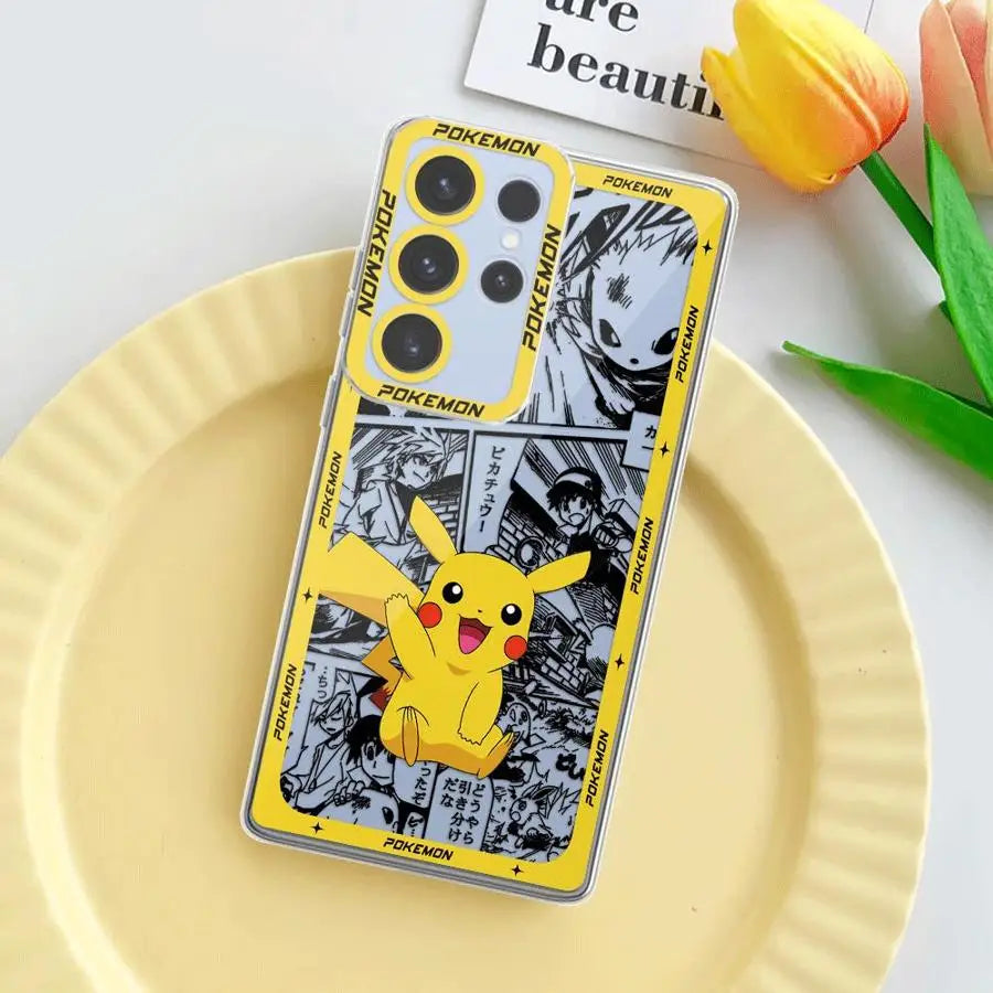 Pikachu Angel Eye Anime Case – Samsung Galaxy S21–S25, Note 10/20 Series