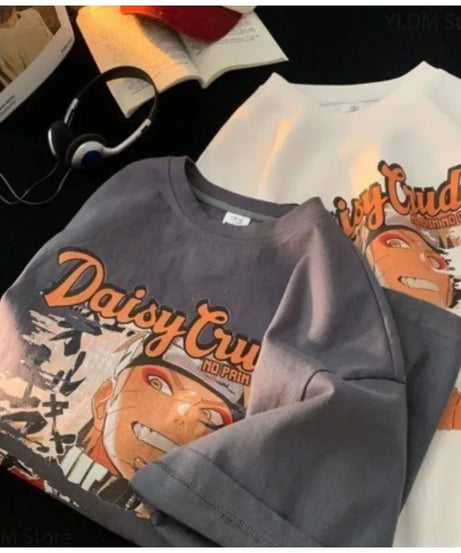 Naruto Ninja T-shirt Clothes Cartoon Print Short-sleeved Summer Tops Hip Hop Fashion Short Sleeve Top Clothes Birthday Gift New