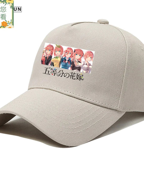 The Quintessential Quintuplets Nakano Ichika Nino Itsuki two-dimensional print hat men's and women's COS baseball cap present