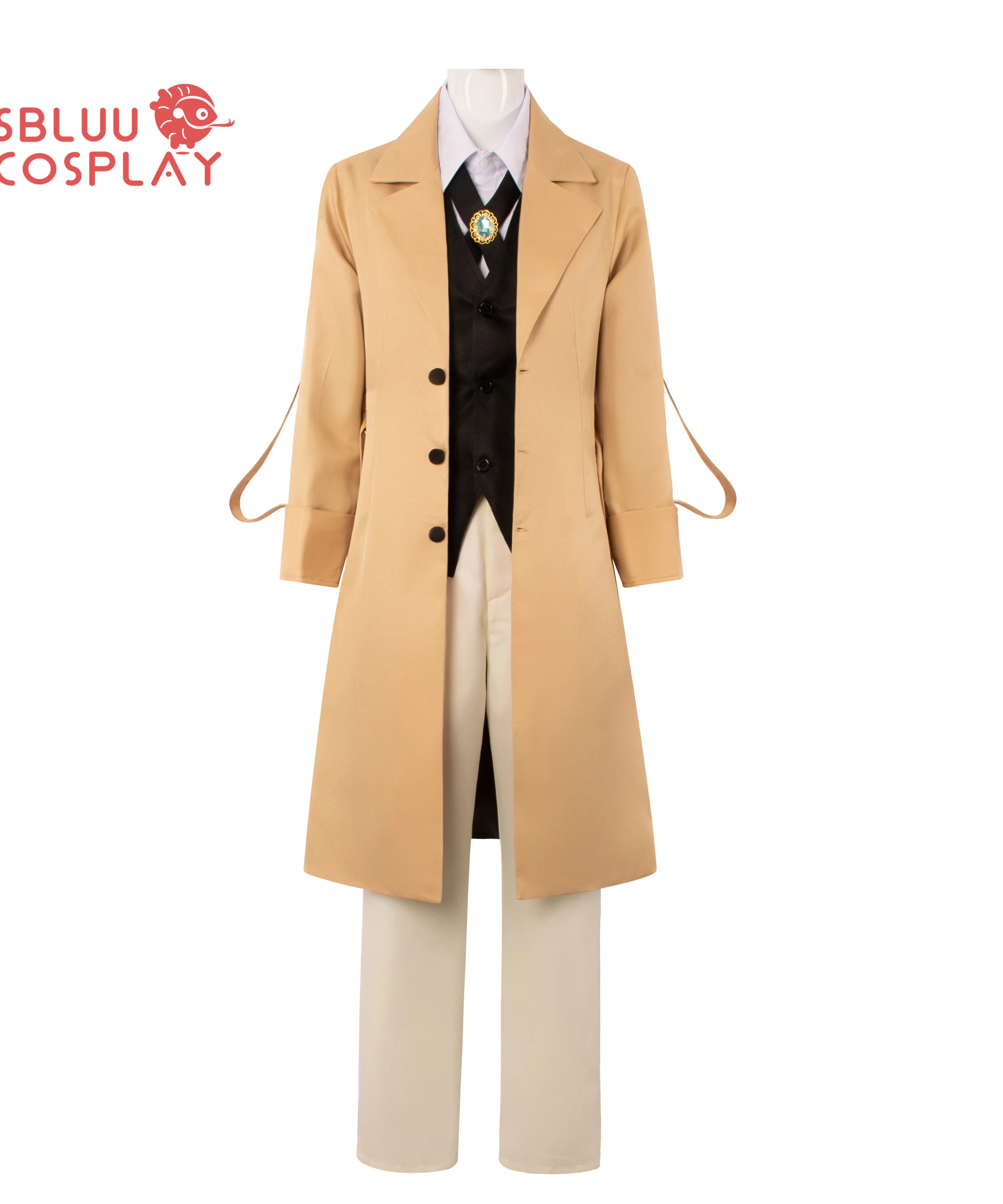 Cosplay Osamu Dazai Cosplay Costume Long Jacket Coat Halloween Christmas Costume