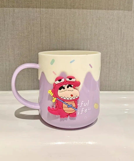 400ml Crayon Shinchans Cute Children Toothbrush Cup Anime Home Bathroom Toothpaste Holder Colorful Toothbrush Tools Storage Cup