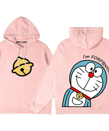 Doraemon Anime Hoodie – Cute Couple & Teen Pullover Jacket
