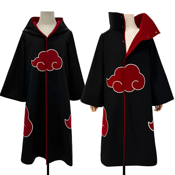 Anime Naruto Akatsuki & Taka Cloak Cosplay Costume – Embroidered Robe