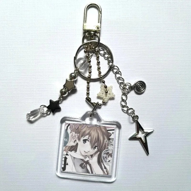 Reading table! Keychain New Century Evangelion Anime
