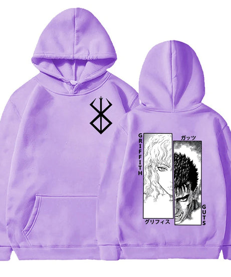 Hot Anime Guts Griffith Graphic Printed Hoodie Unisex Autumn Winter Casual Loose Long Sleeve Pullover Fashion Sweatshirt
