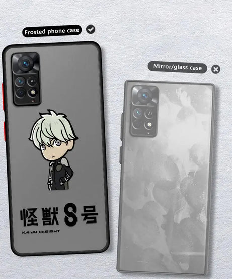 Cute Kaiju No. 8 Matte Phone Case – Xiaomi Redmi Note 8–14 Series