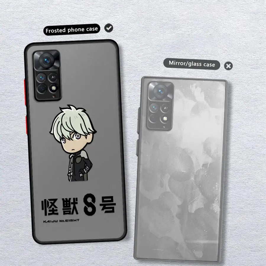 Cute Kaiju No. 8 Matte Phone Case – Xiaomi Redmi Note 8–14 Series