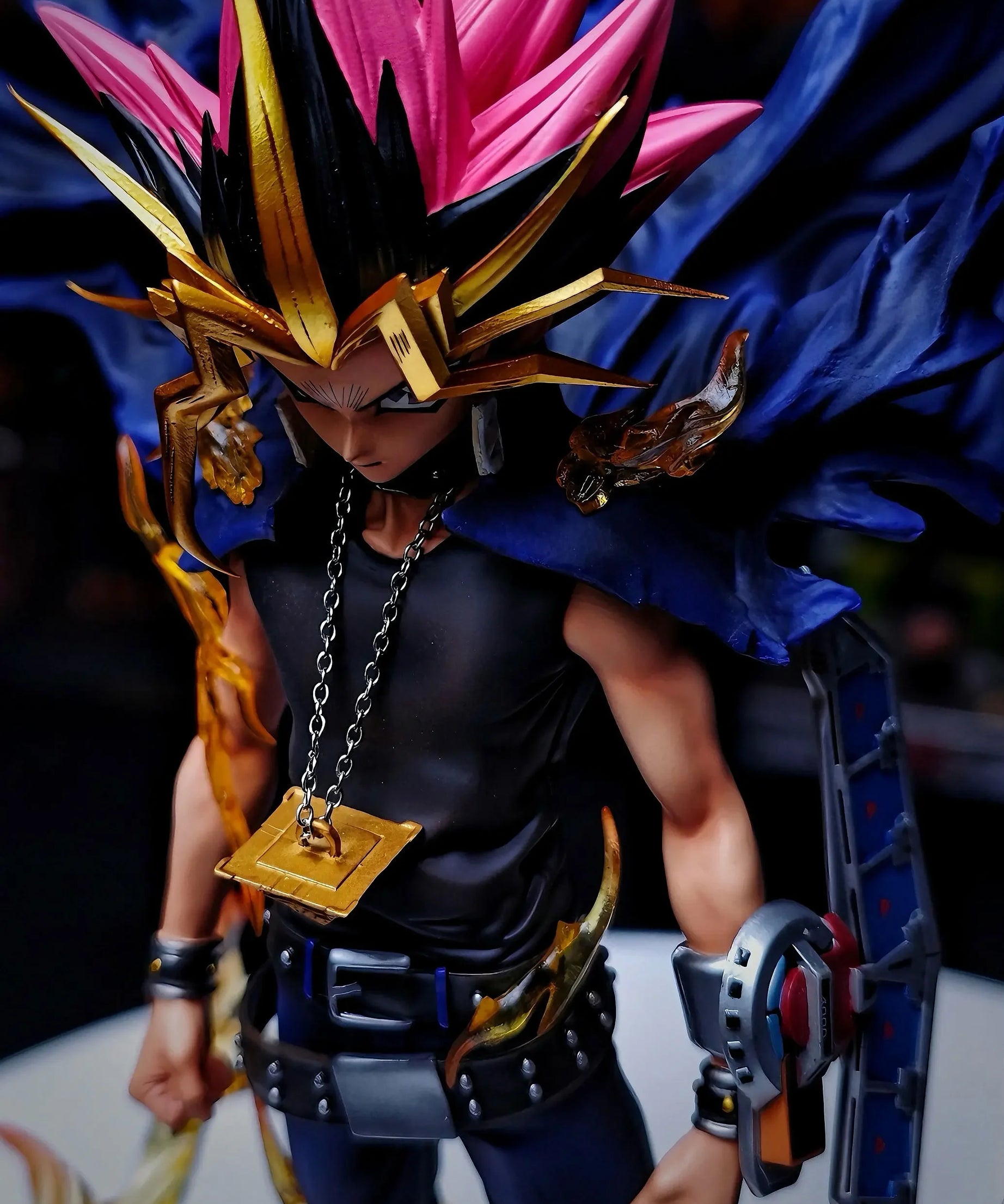 28cm Yugi Muto Figure Dark Game Dimensional Duel Monsters Action Figures Pvc Model Statue Collection Ornament Kids Toy Gifts