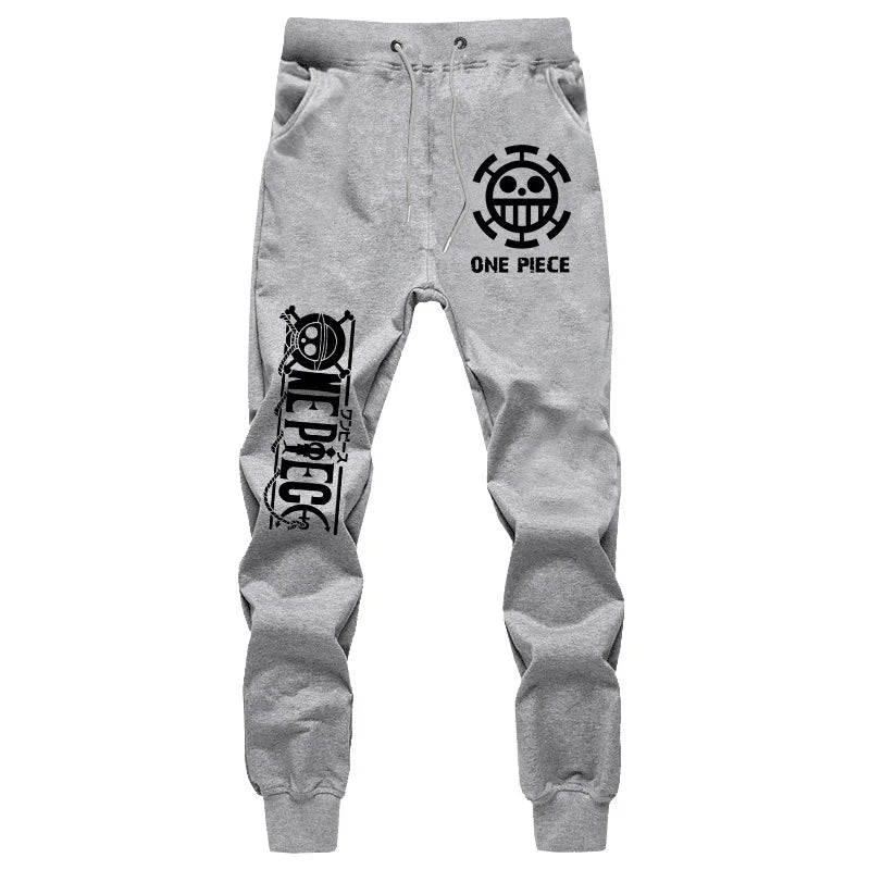 Students Casual Pants for Men and Women Summer Fashion Sports Breathable Cotton Pants Anime ONE PIECE Print Luxury Long Pants