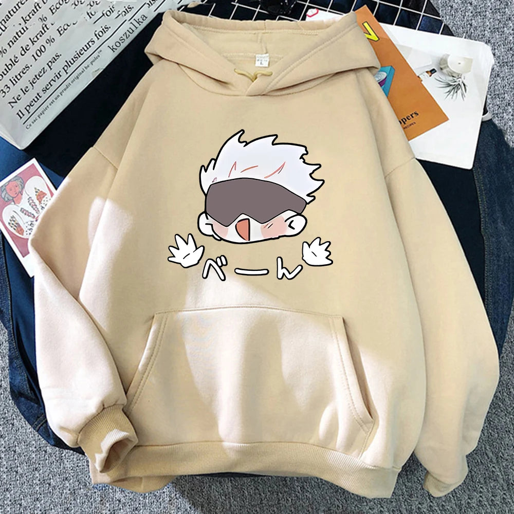 Jujutsu Kaisen Satoru Gojo Funny Kawaii Anime Graphic Hoodie – Harajuku Pullover Sweatshirt 5