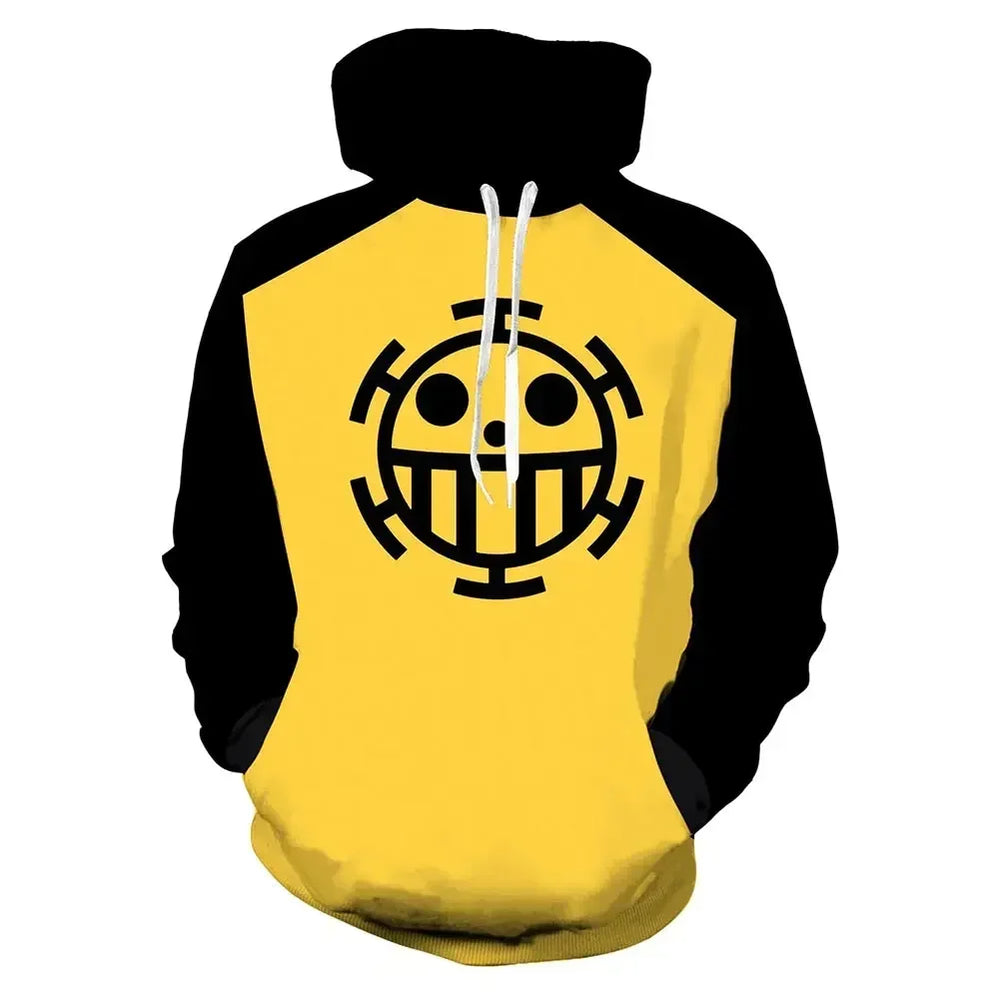 Anime Trafalgar Law Cosplay Hoodie – 3D Print Pullover Sweatshirt 6