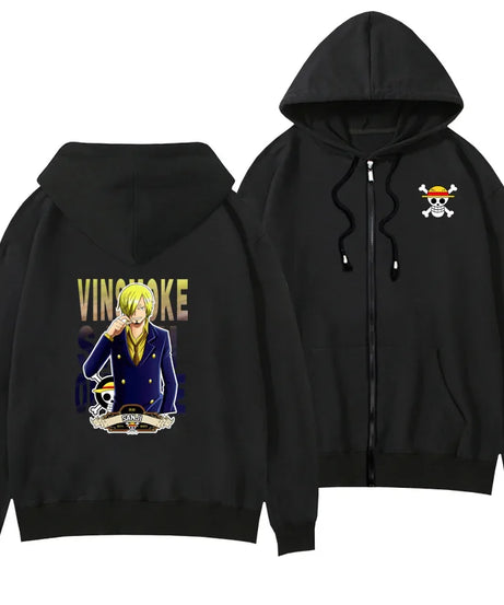 One Piece Anime Women Zip Up Hoodie Jacket Spring Autumn 2New Fashion Mens Sweatshirt Couple Promozed Clothes Coats