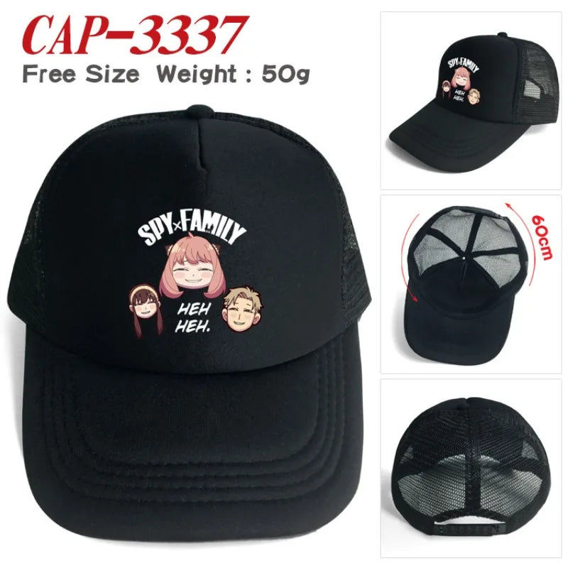 Pop Summer Cap Sun Visor Anya Forger Cute Hip Hop Caps Spy X Family Anime Cowboy Hat Peaked Trucker Dad Hats Gift