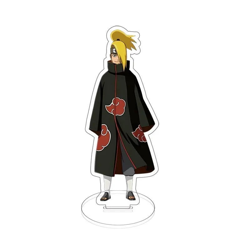 Anime Naruto Akatsuki Uchiha Itachi Stand Model Plate Acrylic Display Desk Decor Figure  Decoration Keychain Friends Gift