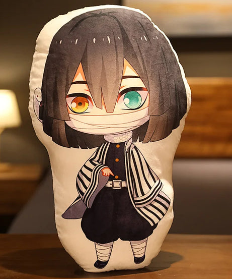 Tanjiro & Nezuko Plush Pillow – Demon Slayer Anime Cushion