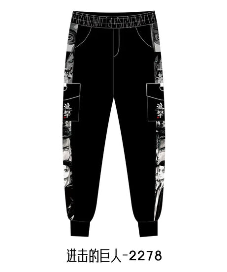 Attack on the Giants Free Corps Anime Peripherals Winter Male and Female Couples Casual Overalls Trousers Sweatpants Pants Gifts